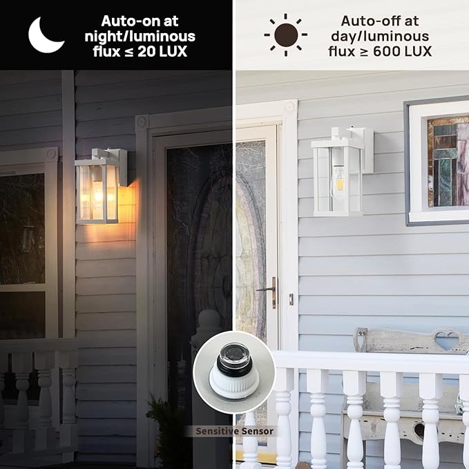JOKAONOTL Dusk to Dawn Porch Lights - Image 3