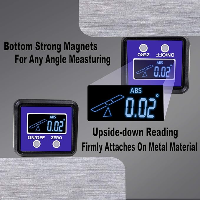 Digital Angle Gauge and Protractor, eOUTIL Digital Angle Finder Inclinometer - Image 2