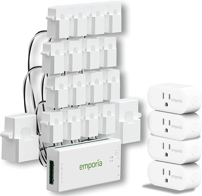 Emporia Energy Monitor with 16 Sensors + 4 Smart Plugs Super Bundle by Emporia