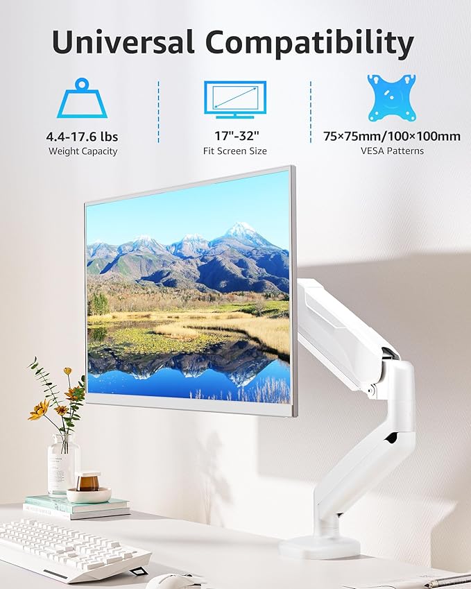 MOUNTUP Single Monitor Desk Mount Holds Screen up to 32 inch, Height Adjustable - Image 3