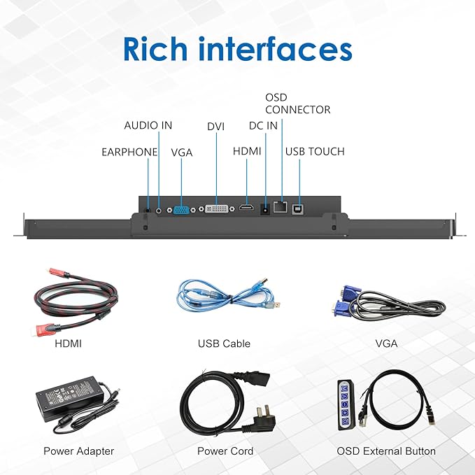 High Brightness 15.6 Inch Industrial Outdoor Open Frame Touch Screen Monitor - Image 7