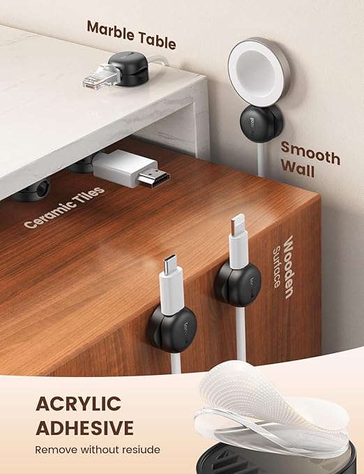 Lamicall Cable Clips, Spring Cord Organizer Holder - Image 5