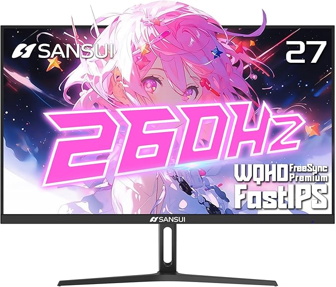 SANSUI Gaming Monitor 27" 1440p 260hz/240hz WQHD 2K by SANSUI