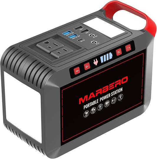Portable Power Station 300W MARBERO 237Wh Camping Solar Generator Backup by MARBERO