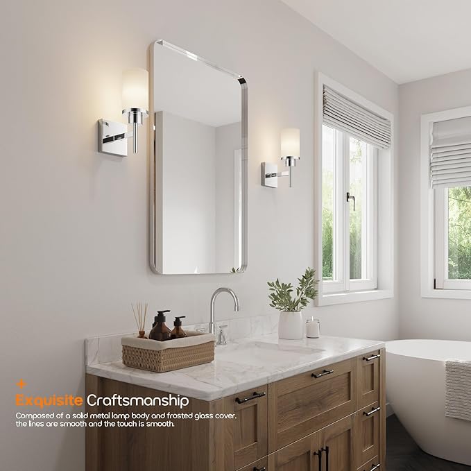 AONEON Vanity Lights Polished Chrome Bathroom Light Fixtures - Image 8