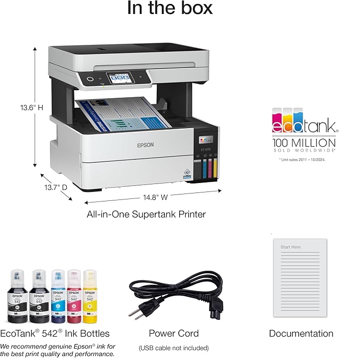 Epson EcoTank Pro ET-5170 Wireless Color All-in-One Supertank Printer - Image 6
