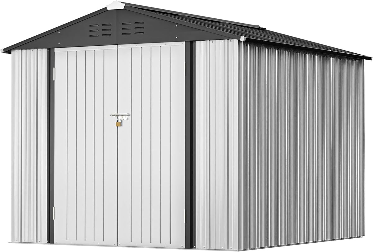 greesum 8x6ft outdoor storage shed utility tool shed, main product view