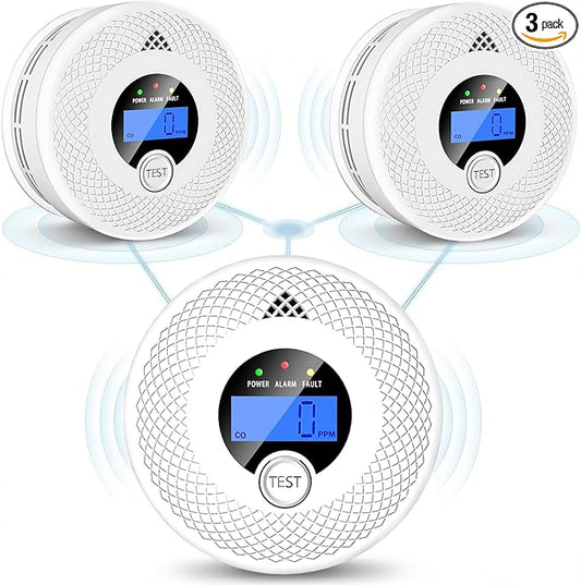 3 Pack Interconnected Smoke and CO Alarm by WUZETIAN