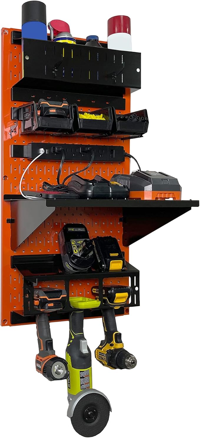 Wall Control Power Tool Storage Organizer Kit Cordless Drill Holder Charging - Image 3