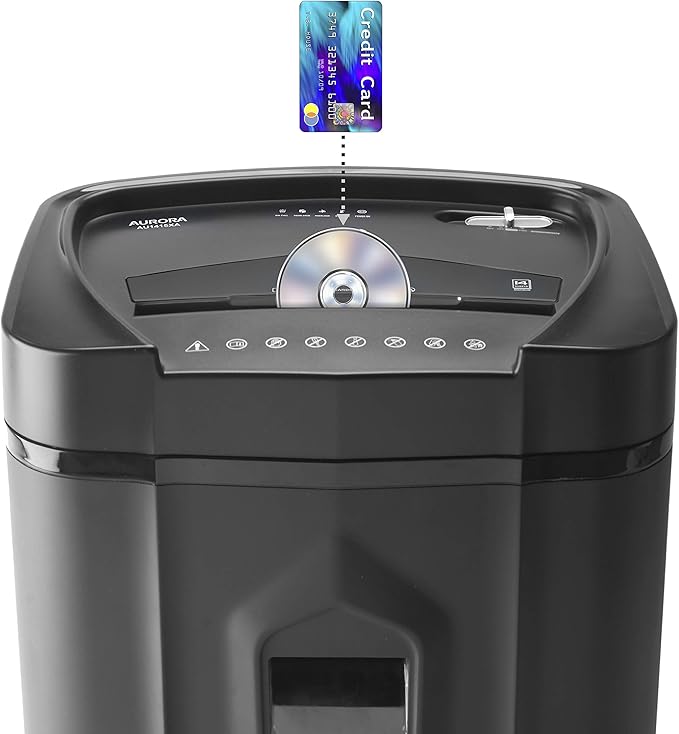 Aurora AU1415XA 14-Sheet Crosscut Paper/CD and Credit Card Shredder/ 5-Gallon - Image 2