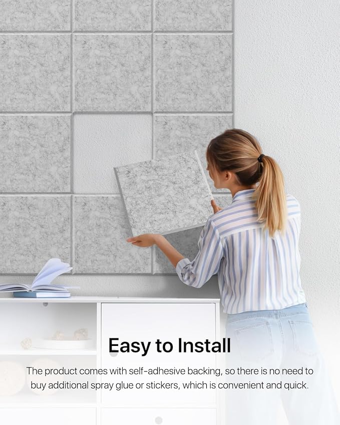 18 Pack Soundproof Wall Panels Self-Adhesive, Square Sound Proof Foam Panels - Image 6