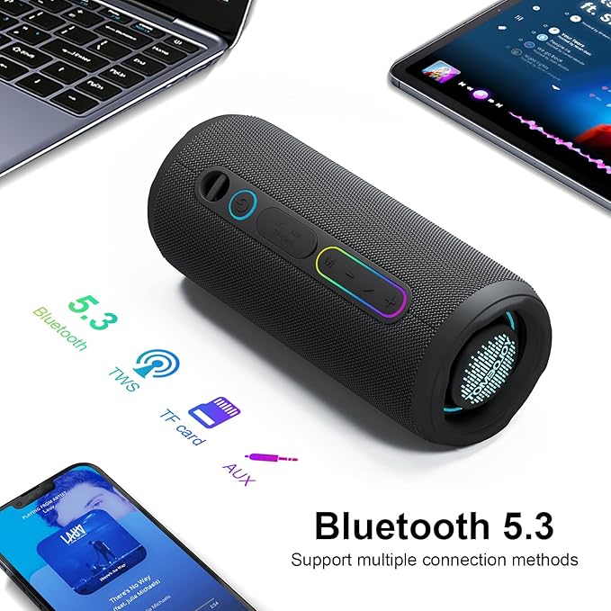 YOLOEMOT Portable Speaker Bluetooth, Powerful Deep Bass, Wireless Stereo Pairing - Image 4