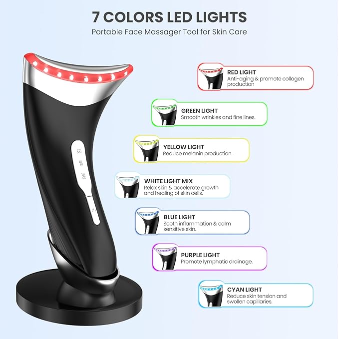 7-in-1 LED Neck Beauty Device, Facial Sculpting Tool of Face Lifting Device - Image 4