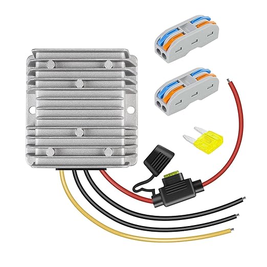 DC 12V to 24V 10A 240W Boost Converter, Waterproof Voltage Regulator Power by VOLRANTISE
