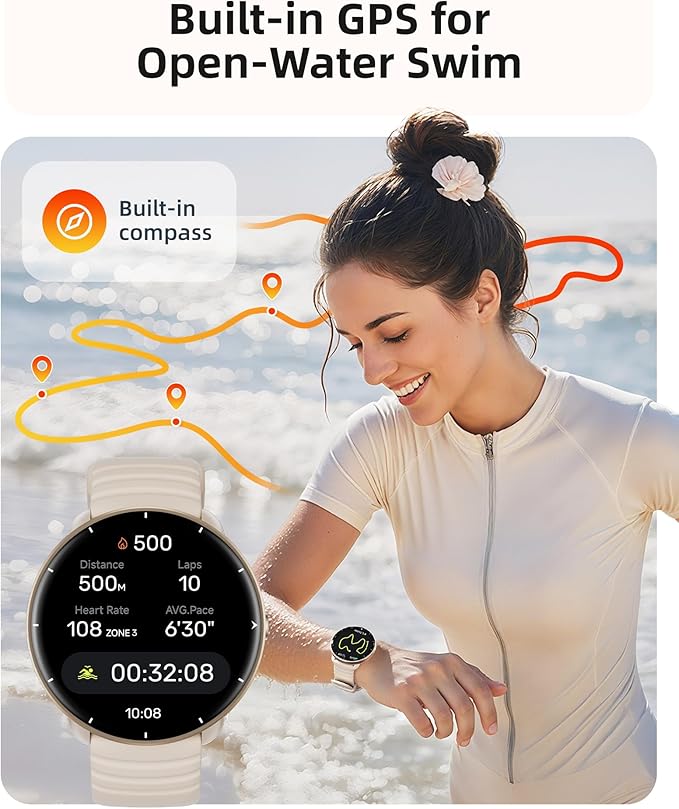 Parsonver Smart Watch for Swimming, 5ATM Waterproof Watch for Pool & Open Water - Image 3
