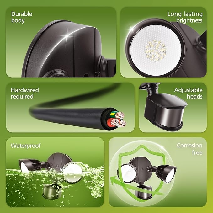 Philips 44W 4200 lm LED Security Light Outdoor w/PIR Motion Sensor, 5000K - Image 2