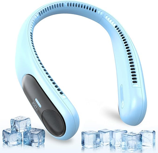 Portable Neck Fan, Personal Wearable Bladeless Fan, LED Display, 6000mAh USB by Unknown