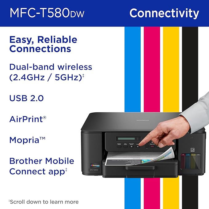 Brother INKvestment Tank 580 Wireless Color Inkjet All-in-One Printer | - Image 7