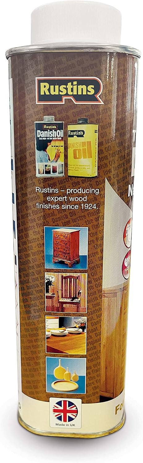 Rustins The Original Danish Oil 250ml | Rich, Natural Glow | Enhances Wood Grain Beautifully | Professional-Grade Finish | Easy DIY Application