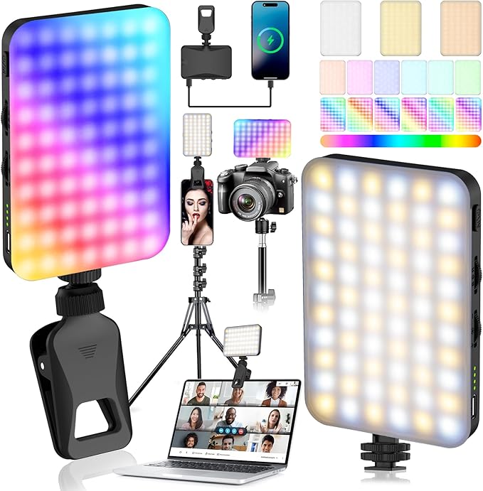 Selfie Light with Built in Power Bank, 96+ CRI Studio Lighting - 2000mAh by Unknown