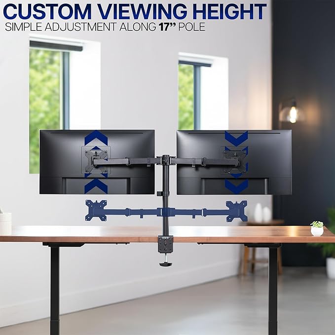 VIVO Dual Monitor Desk Mount, Holds 2 Computer Screens up to 30 inches and - Image 5