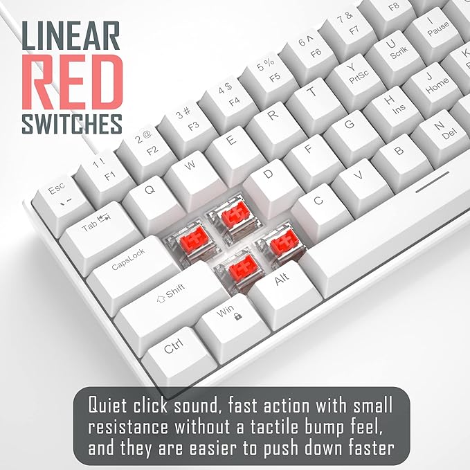 Camiysn 60% Mechanical Gaming Keyboard, Detachable Type-C Cable Mini Keyboard - Image 3
