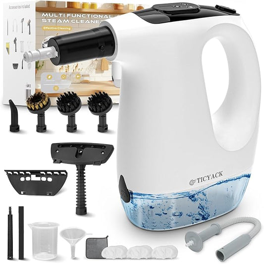 Handheld Steam Cleaner, 15S Rapid Heating, 3 Adjustable Modes, 14 Cleaning Kits by VisittheTICYACK