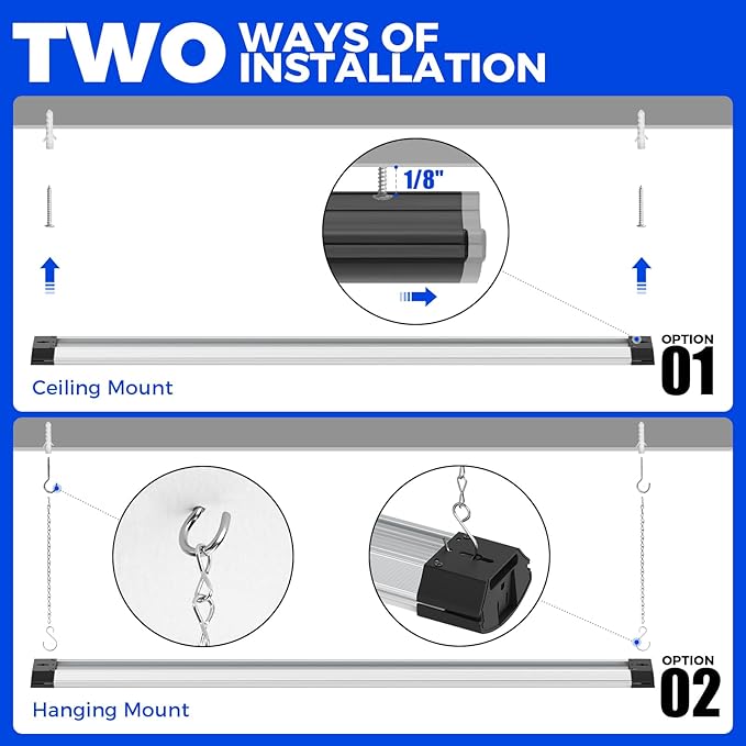 Barrina BS84 LED Shop Light for Garage, 6500K Linkable Light Fixture for - Image 5