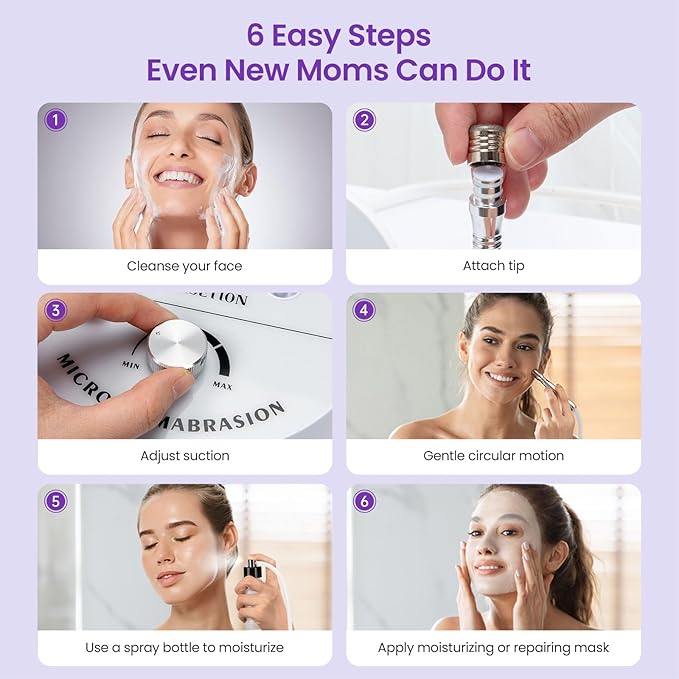 UNOISETION Diamond Microdermabrasion Machine Professional, 3 in 1 Dermabrasion - Image 8