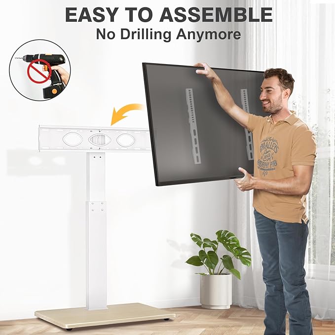 TV Floor Stand for 32-75 Inch Plasma LCD LED OLED Flat Panel or Curved Screen - Image 7