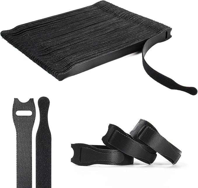 OneLeaf 110PCS Reusable Cable Ties, Adjustable 8-inch Cord Organizer Ties by OneLeaf