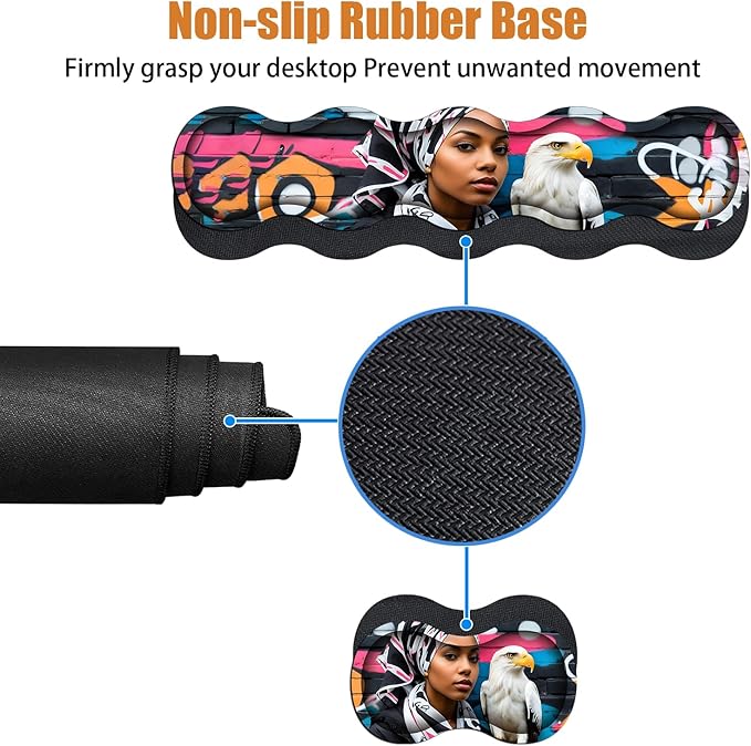 4 in 1 Ergonomic Keyboard Wrist Rest & Mouse Pad Wrist Rest Set, Large XXL - Image 4