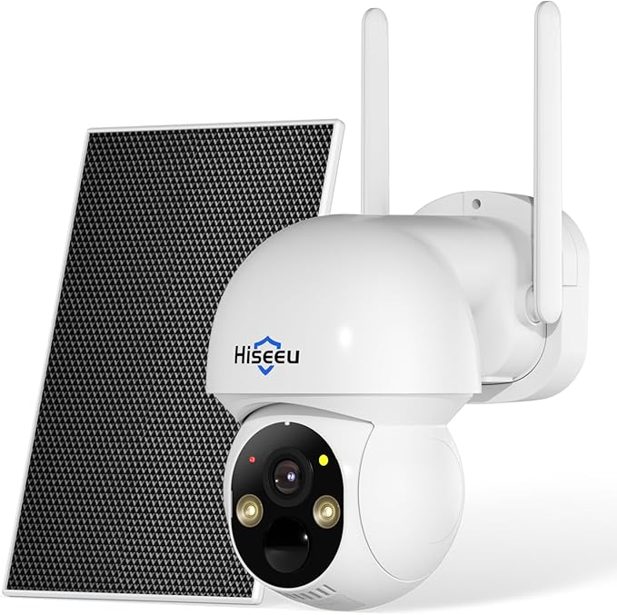 Hiseeu Solar Wireless Security Camera Outdoor, 2.4G & 5G WiFi, Color Night by Hiseeu