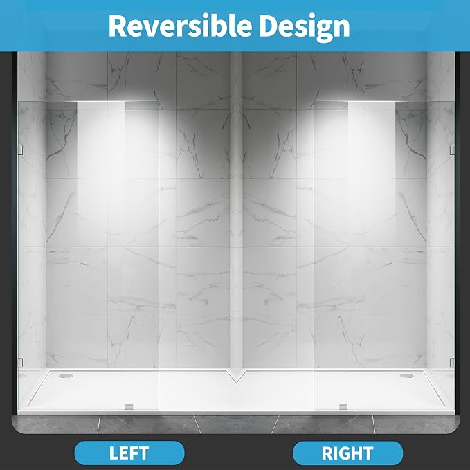 Shower Glass Panel, 30.5" W x 78.75" H Fixed Shower Screen Panel - Image 6