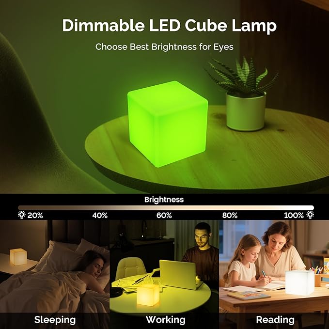 LOFTEK 4-inch LED Cube Lights: RGB 16 Colors Tesseract Cube, Cosmic LED Mood - Image 3