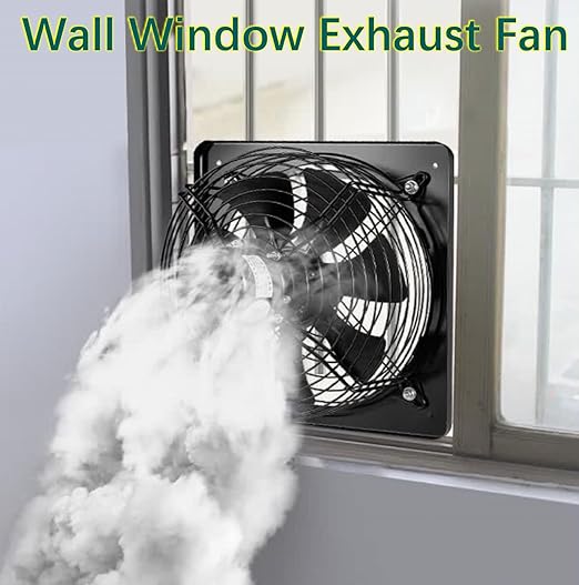 MEOZRI 16 Inch Window Exhaust Wall Mounted Ventilation Basement Extractor - Image 5