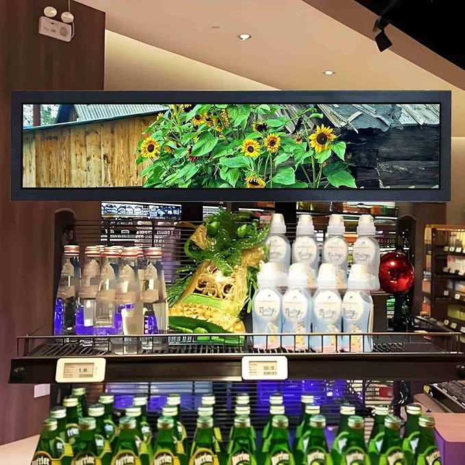 VSDISPLAY 28'' Advertising LCD Monitor 1920x360 IPS Stretched Bar Screen - Image 9