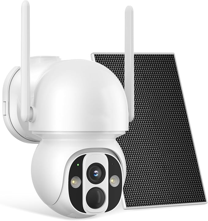 Solar Security Camera Outdoor Wireless WiFi Pro, 4MP Color Night Vision by Gaiexce-Official