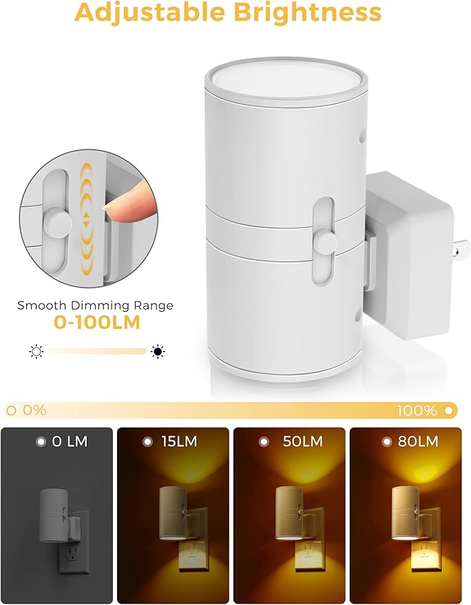 L LOHAS LED Night Light, Amber Nightlight, Dimmable Night Light 100LM, Light - Image 3