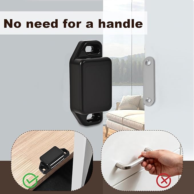 24 Pack Magnetic Push Latch, Heavy Duty Magnetic Touch Latch, - Image 4