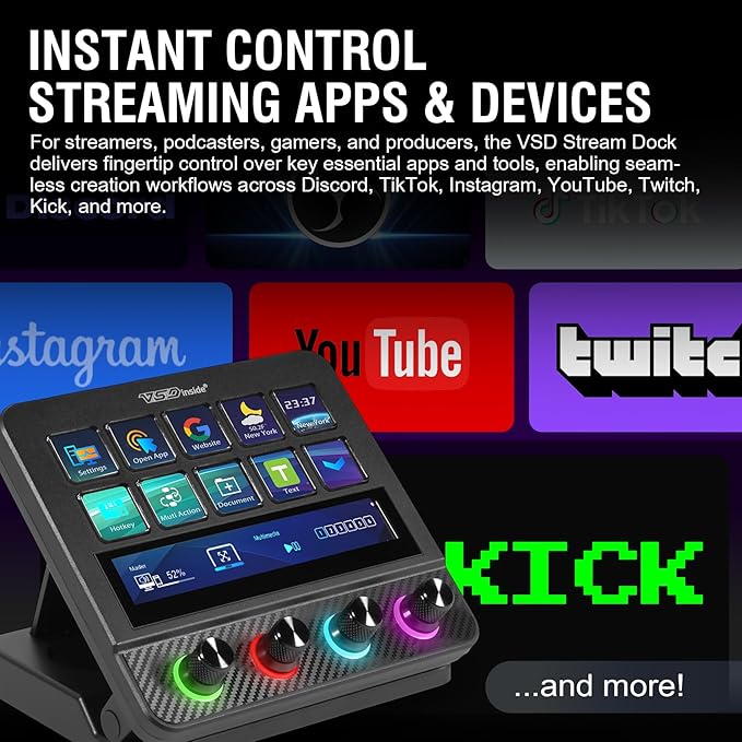 VSDINSIDE Macro Pad, Streaming Deck Stream Controller Soundboard Keypad - Image 7