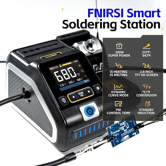 FNIRSI DWS-200 200W 210 Precision Digital Soldering Station Kit - Image 3