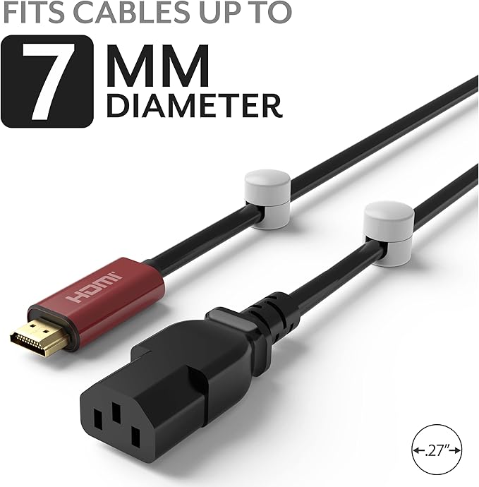 ICONIT Cable Anchors for Desk Organization White | Premium Aluminum Cord - Image 5