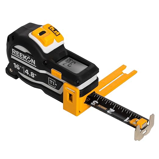 REEKON T1M Utility Digital Tape Measure 16ft – Bluetooth Smart Measuring Tool by REEKON