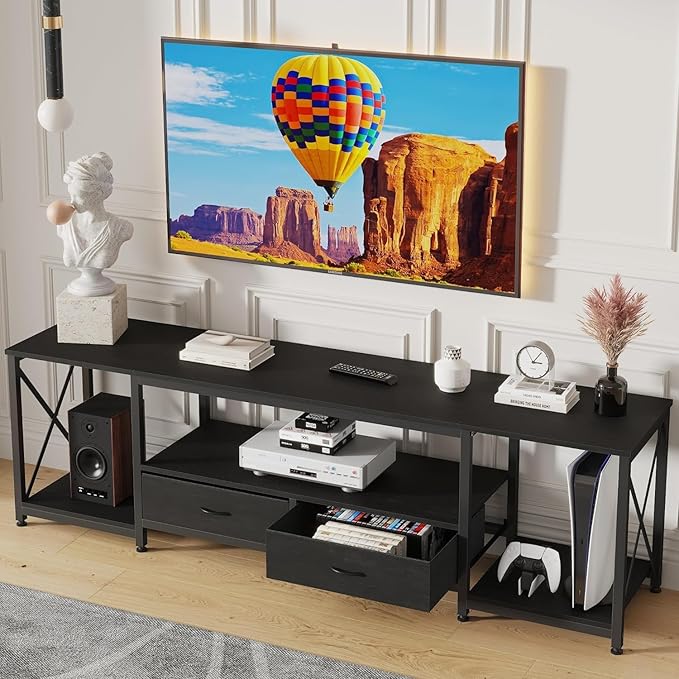 GYIIYUO TV Stand with Fabric Drawer by GYIIYUO