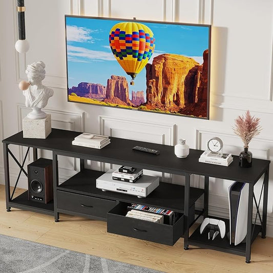 GYIIYUO TV Stand with Fabric Drawer by GYIIYUO