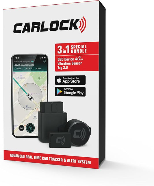 CARLOCK Ultimate Security Bundle 2.0: Real-Time Tracker by Carlock