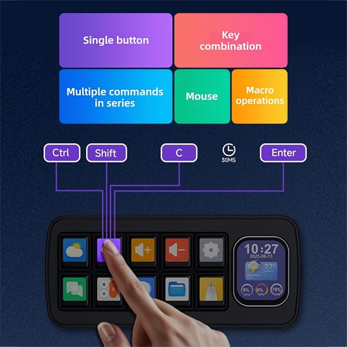 Yunseity AI Voice Control Panel, 10 LCD Mechanical Buttons - Image 5
