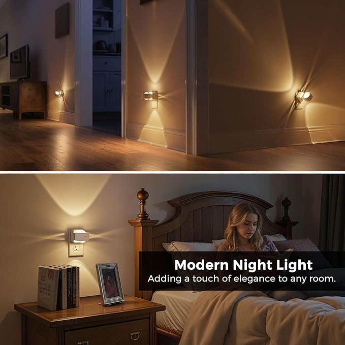 L LOHAS LED Night Lights Plug into Wall, Night Light Projector, Dusk to Dawn - Image 5