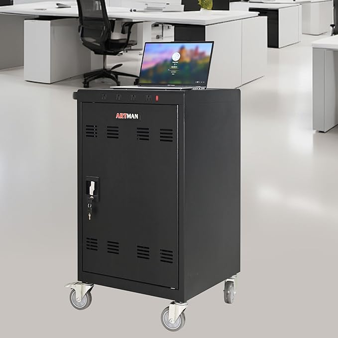 35 Bay Charging Cart for Laptops and Tablets Up to 16.3-inch, Mobile Charging - Image 2